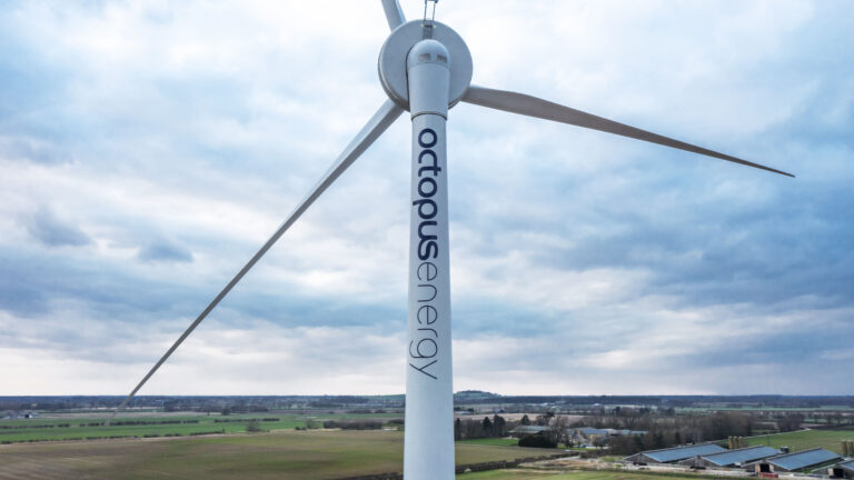 Octopus Energy wind turbine.